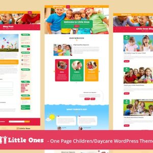 Download Little Ones - One Page Children/Daycare WordPress