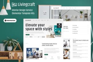 Download Livingcraft - Interior Design Services Elementor Pro Template Kit