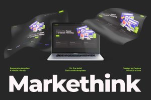 Download Markethink - Dark Mode Digital Marketing Agency Elementor Template Kit
