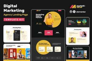 Download Marketiverse – Digital Marketing Services Landing Page Elementor Template Kit