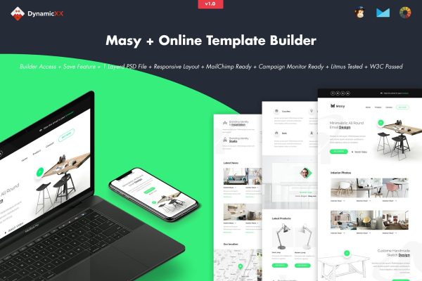 Download Masy - Minimalistic Furniture Email + Builder Masy - Minimalistic Creative Furniture HTML Email + Online Builder.