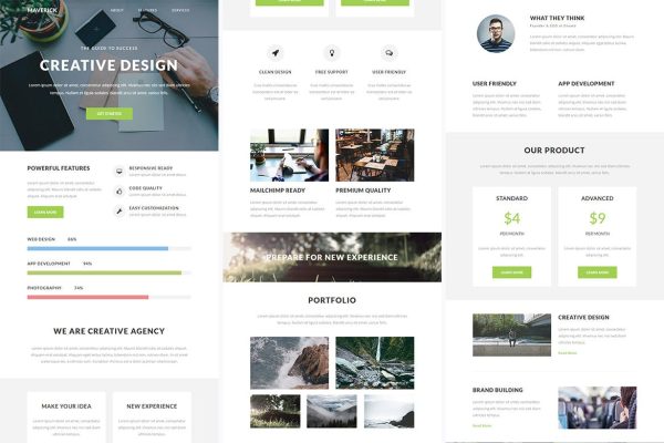 Download Maverick - Responsive Email + StampReady Builder Maverick is clean and modern email template is awesome design for your corporate and business email.