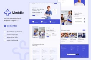 Download Meddic - Hospital and Medical Clinic Elementor Template Kit