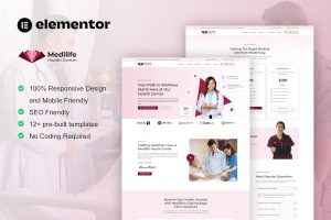 Download MediLife - Medical Clinic Services Elementor Template Kit