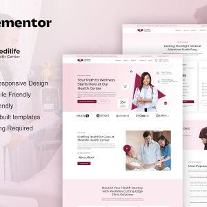 Download MediLife - Medical Clinic Services Elementor Template Kit