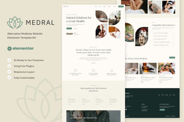 Download Medral - Alternative Medicine Website Elementor Template Kit