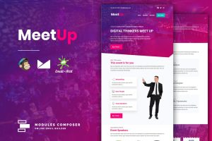 Download MeetUp - Event / Conference Responsive Email Responsive Email Template for event and conferences