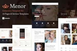 Download Menor - Makeup Artist & Hair Stylist Elementor Pro Template Kit