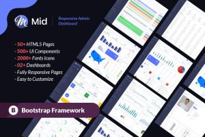 Download Mid - Creative Dashboard Template It is fully responsive admin dashboard template built with Bootstrap, HTML5 and CSS3, Media query.