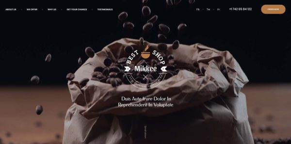 Download Mikkee - Coffee Landing Page HTML Template