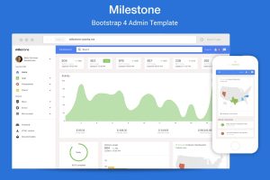 Download Milestone - Bootstrap 4 Admin Template A dashboard admin template powered by Bootstrap 4 and Angularjs