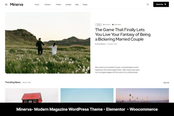 Download Minerva - Modern Blog WordPress Theme