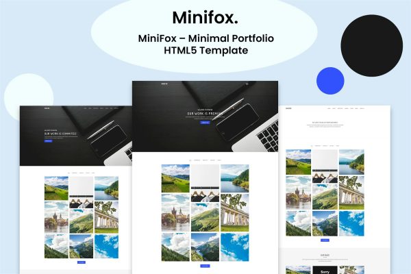 Download MiniFox – Minimal Portfolio HTML5 Template MiniFox can be used for many purposes starting from minimal portfolios, agencies, freelancers etc