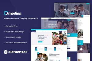 Download Modins - Insurance Company Elementor Template Kit
