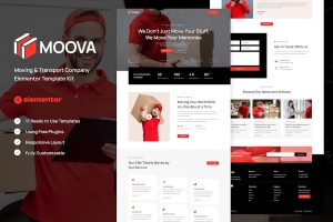 Download Moova - Moving & Transport Company Elementor Template Kit