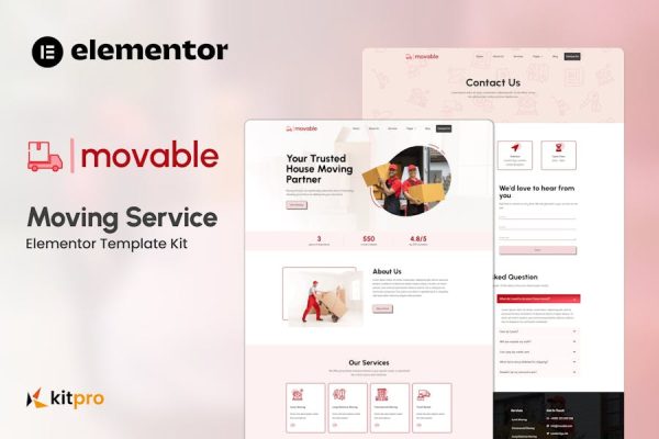 Download Movable - Moving Service Elementor Template Kit