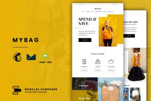 Download MyBag - E-commerce Responsive Email Template Create beautiful responsive e-mail templates for promoting your e-shop, business & services