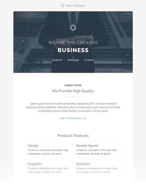 Download Mzone Responsive Email Template for Business Responsive, fits in every screens, better for portfolio, clean and creative business email template