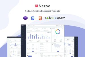 Download Nazox - Node Js Admin & Dashboard Template Nazox admin dashboard example with Bootstrap 5, HTML5, JQuerys Node.Js ( EJS – Embedded Javascript )