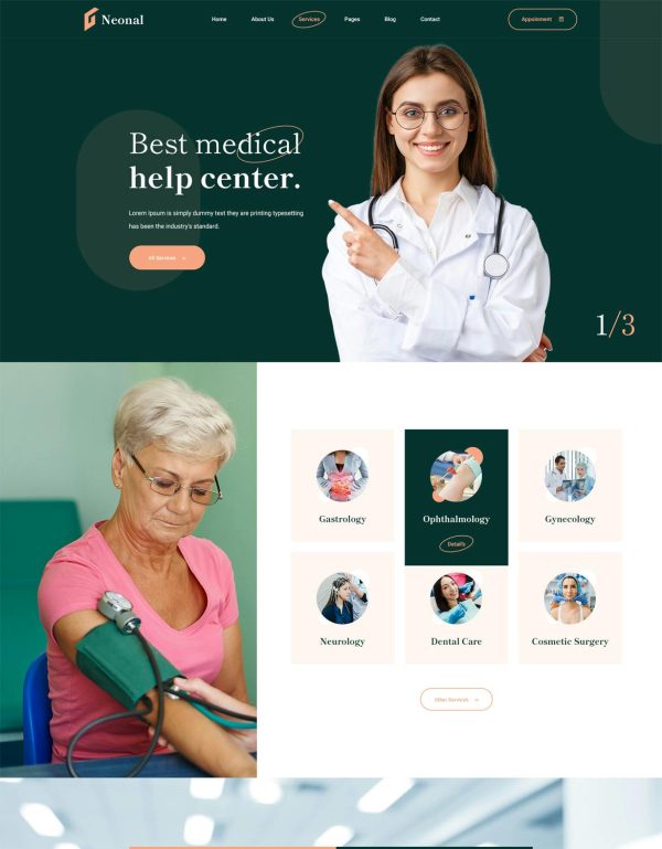 Download Neonal - Medical Service Bootstrap 5 Template Neonal comes with 10+ inner pages with an impressive homepage.