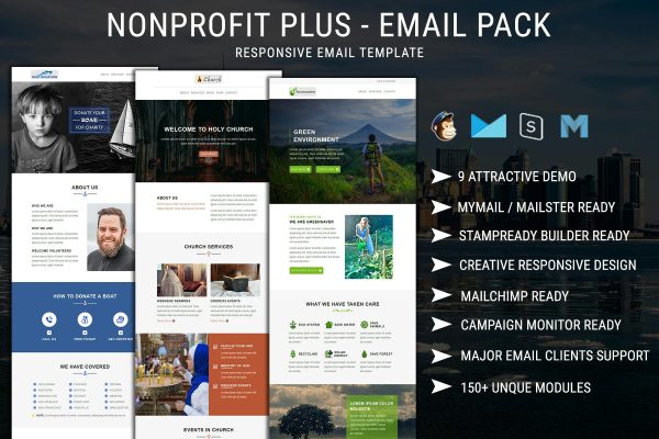 Download Nonprofit Plus - Email Pack Best Nonprofit Plus Email Template pack for your non-profit organization