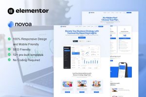 Download Novoa - Saas & Finance Software Service Elementor Template Kit