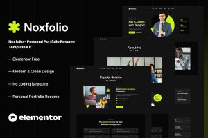 Download Noxfolio - Personal Portfolio Resume Elementor Template Kit