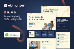 Download Nursey – Home Care Agency & Private Nursing Elementor Template Kit