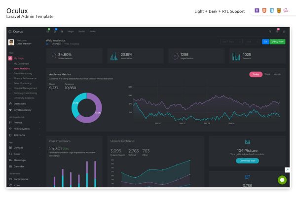 Download Oculux - Laravel Admin Template Bootstrap with Laravel Admin Dashboard Template