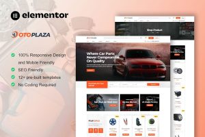 Download OtoPlaza - Auto Parts Store & Accessories Elementor Pro Template Kit