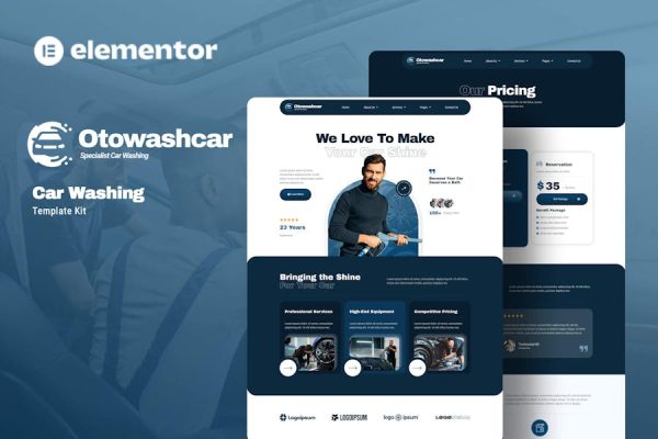 Download Otowashcar - Car Washing Elementor Template Kit