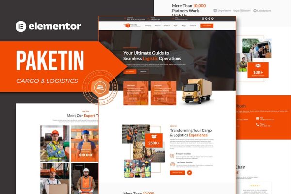 Download Paketin - Cargo and Logistics Elementor Template Kit