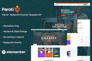 Download Paroti - Non Profit Charity Elementor Template Kit