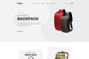 Download Payne - Backpack eCommerce HTML Template Backpack eCommerce HTML Template is a modern HTML template with elegant white background.