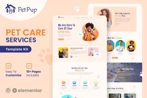 Download PetPup - Pet Care Services Elementor Template Kit
