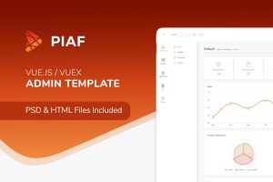 Download Piaf Vuejs - Vuejs Admin Template Clean and Organised Code - Awesome Design