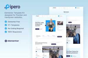 Download Pipero – Plumber & Handyman Services Elementor Template Kit