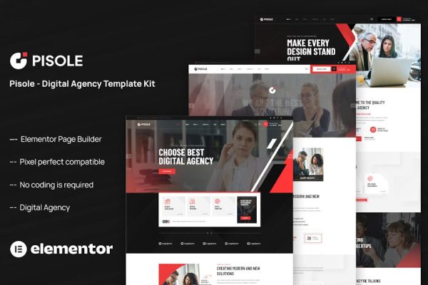 Download Pisole - Digital Agency Elementor Template Kit