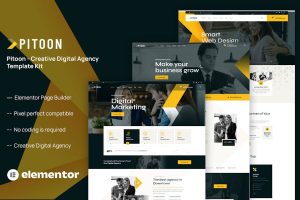 Download Pitoon - Creative Digital Agency Elementor Template Kit