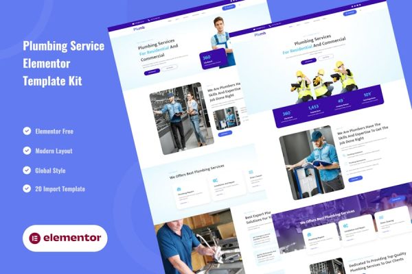 Download Plumb - Plumbing Installation & Maintanence Elementor Template Kit