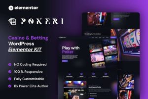 Download Pokeri - Casino & Betting Elementor Pro Template Kit