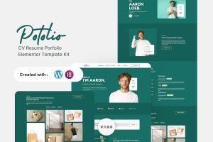 Download Potolio - CV Resume Porfolio Elementor Template Kit