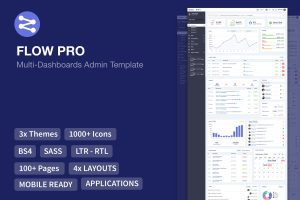 Download PRO Admin Dashboard Flow PRO Admin Dashboard Template