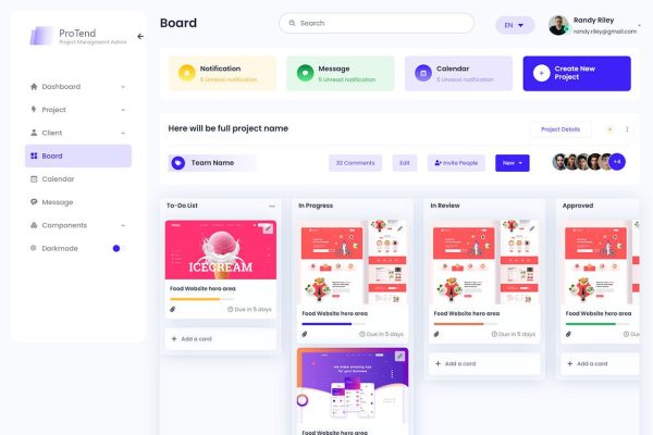 Download Protend - Project Management Admin Dashboard HTML analytics, board, ccompany, chat, clean, client, corporate, discussion, elegant, management, modern