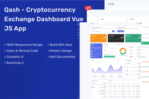 Download Qash - Cryptocurrency Exchange Dashboard Qash - Cryptocurrency Exchange Dashboard Vue JS App