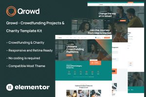 Download Qrowd - Crowdfunding Projects & Charity Template Kit