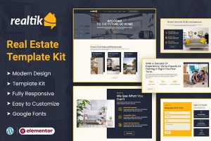 Download Realtik - Real Estate & Property Sales Elementor Template Kit