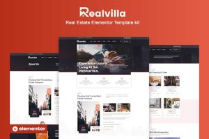 Download Realvilla - Real Estate Elementor Pro Template Kit