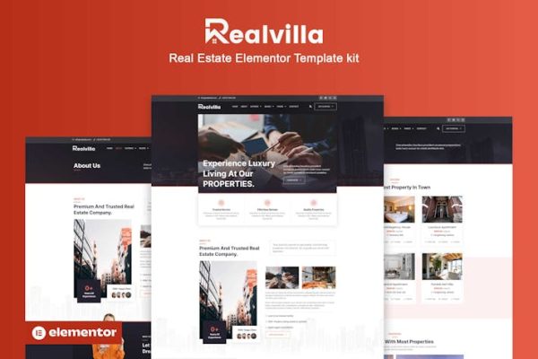 Download Realvilla - Real Estate Elementor Pro Template Kit