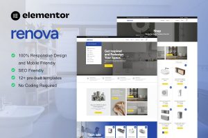 Download Renova - Kitchen Bathroom & Renovation Supplies Store Elementor Pro Template Kit